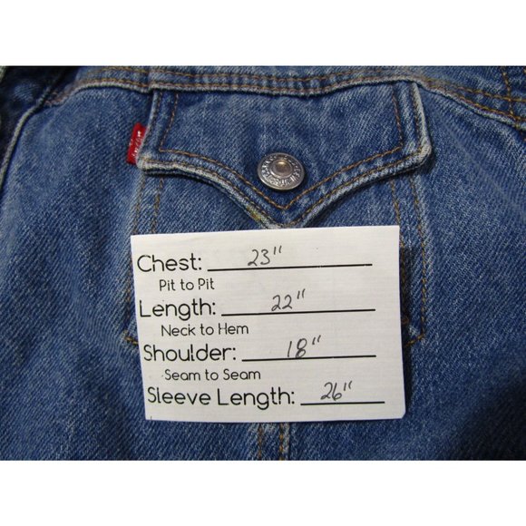 LEVI'S Women's Trucker Jean Jacket LL1310 Snaps Up Size Large - Picture 4 of 9